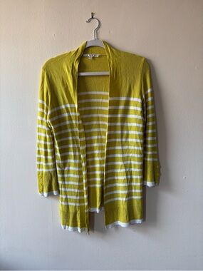 Cyrus Yellow and White Striped Knit Top